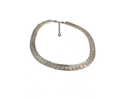 Vintage silver hallmarked collar necklace 