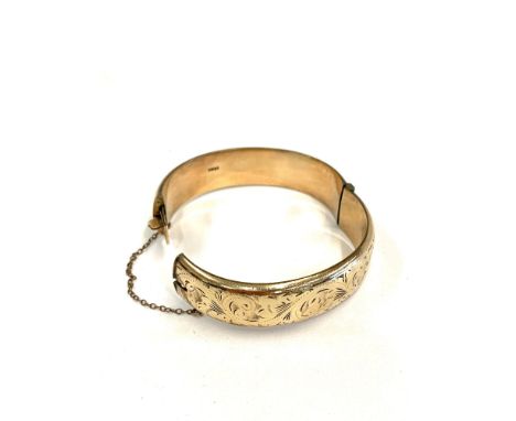 Vintage 9ct metal core bangle 