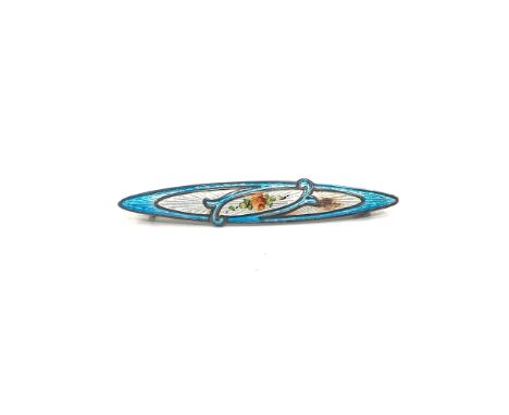 Antique Charles Horner silver and enamel brooch measures approx 55mm wide please see images for details 