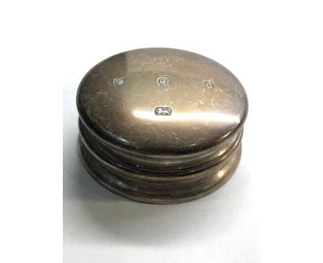 Vintage silver paperweight measure approx 8.5cm dia 3.6cm high 