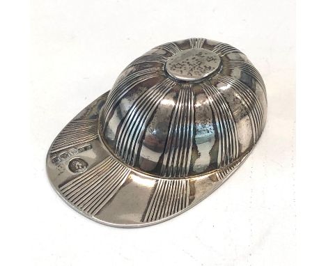 Vintage silver jockey cap tea caddy spoon please see images for details 