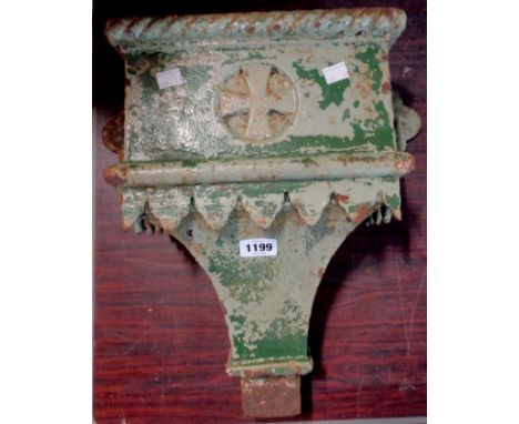 A Victorian cast iron Gothic style water hopper