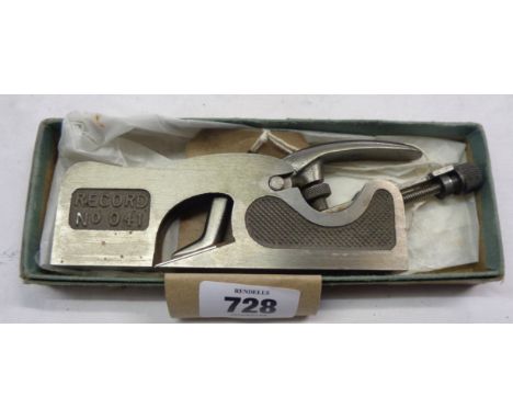 A vintage boxed Record 041 shoulder rabbet plane