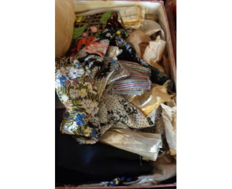 A quantity of vintage fabrics