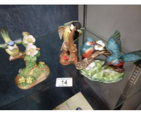 J J Jones Crown Staffs ceramic birds in matt
