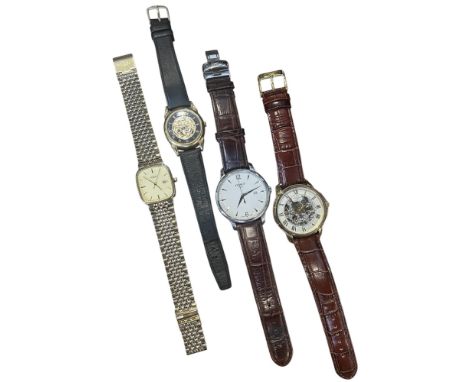 Tissot. A gentleman’s cased wristwatch with white dial, date aperture and stainless steel markers and numerals, 40mm case, le