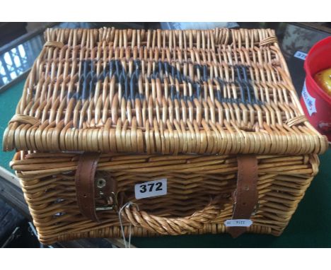 A small Fortnum &amp; Mason wicker hamper containing a large quantity of British and other worldwide circulated coinages comm