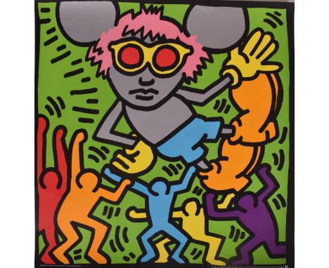 Keith Haring ‘Andy Mouse’ Serigraph 1989. ‘Andy Mouse’ is a significant artwork paying homage to Andy Warhol with Disney’s Mi