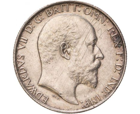 UNITED KINGDOM. Edward VII, 1901-10. Silver florin, 1903. Royal Mint. Bare head of King Edward VII facing right; De S. below;