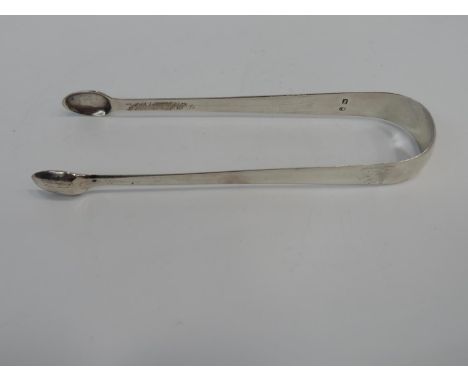 Pair of Georgian Silver Sugar Nips Maker R C J B - Monogrammed H H 