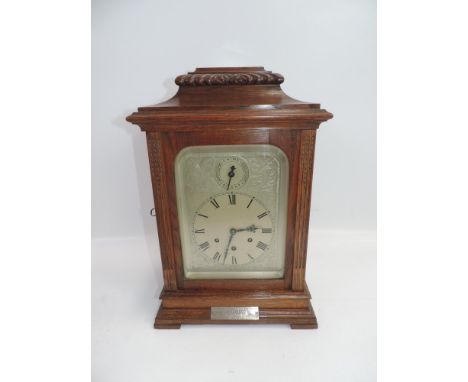 Gustav Becker Presentation Bracket Clock with Westminster Chime c1910. In Seller's Family for 119 Years. Serviced 2018. Prese
