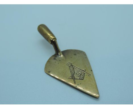 Miniature Masonic Trowel Marked on Back Belgium 