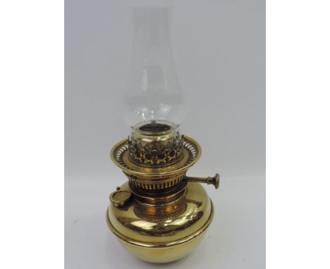 Messengers Annular Brass Oil Lamp with Chimney 