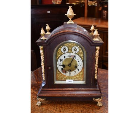 A substantial bracket clock, 20th century 