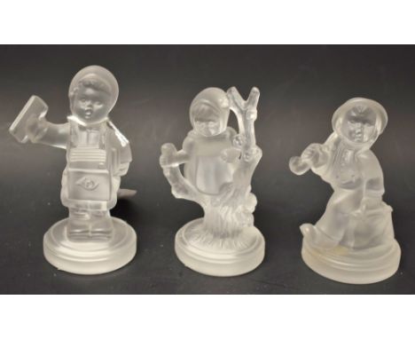 Goebel Hummel glass figures (3)