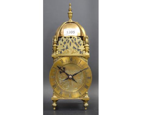 A 20th century brass lantern clock