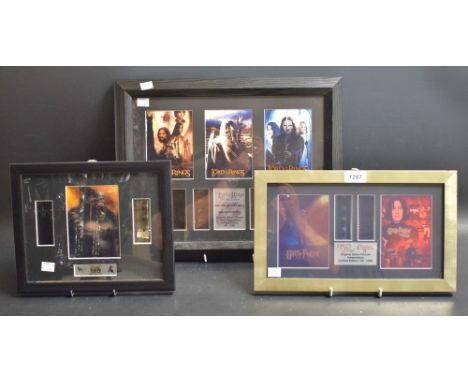 Film - Harry Potter and The Chamber of Secrets filmcel, limited edition 159/1000, framed; others, The Lord of The rings, limi