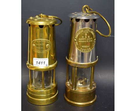 An Eccles type 6 colliery lamp; another Lamp and Limelight Co (2)