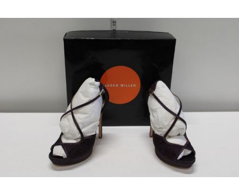 A pair of Karen Millen high heel shoes sized 39 (very light wear) 