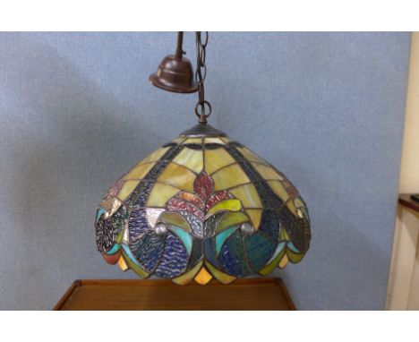 A Tiffany style ceiling light