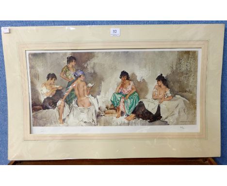 A Sir William Russell Flint limited edition print, numbered 525/850, unframed