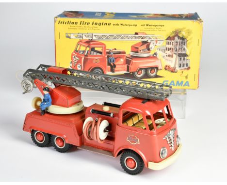 Gama, Feuerwehr 2621, W.-Germany, 30 cm, Blech, Friktion ok, LM, Okt Z 2-, Z 2