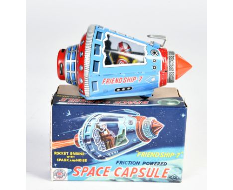 Horikawa, Space Capsule, Japan, 16 cm, Blech, Friktion ok, Okt, Z 1-