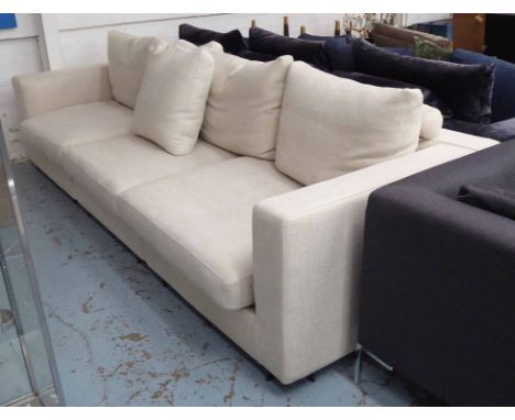 CAMERICH SOFA, ivory fabric finish, 300cm W.