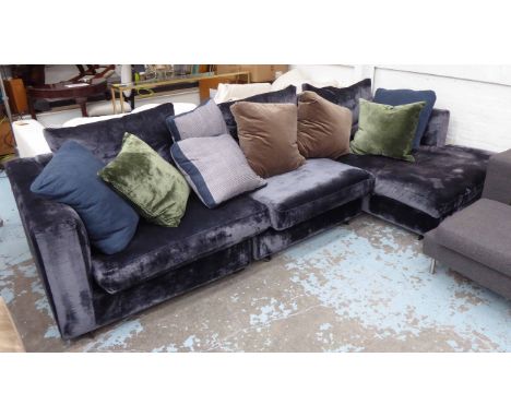 CAMERICH SOFA, velvet finish, 300cm W.