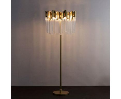 Royal Maroc Floor Lamp / 220  240v Eu/Uk  Inspired By Ornate Moroccan Lanterns, This Piece Incorporates Clear Glass, Tubular 