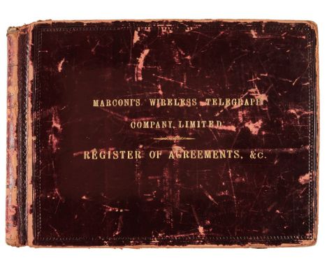 * Marconi Wireless Telegraph Archive. An important archive of ledgers, committee books and notebooks for Marconi Wireless Tel