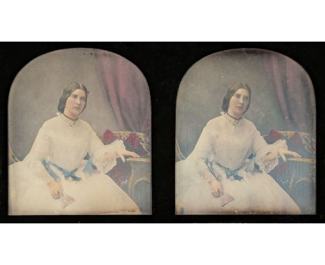 * Claudet (Antoine François Jean, 1797-1867). A hand-tinted stereoscopic daguerreotype of Katherine Sarah Gurney, March 1857,