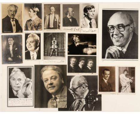 * Composers &amp; Musicians. A group of 17 signed (mostly vintage) photographs, all 20th century, comprising Photographs Sign