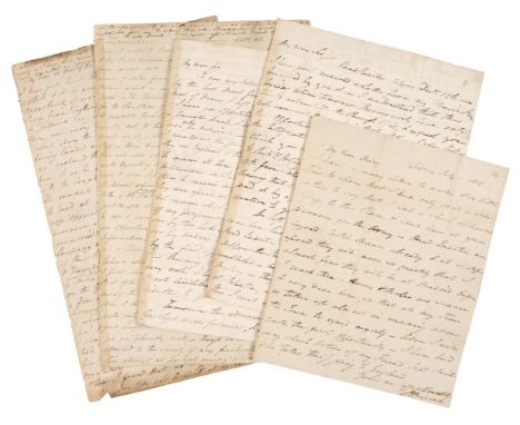 * Peninsular War. A collection of 33 Autograph Letters Signed, ‘S. Briscall’, the Duke of Wellington's chaplain, written from