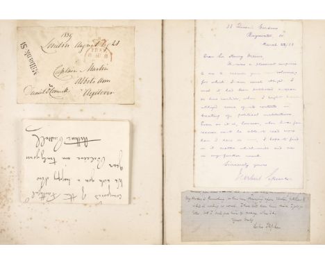 * Maine (Henry James Sumner, 1822-1888). Whig comparative jurist and historian. A pair of autograph albums with approximately