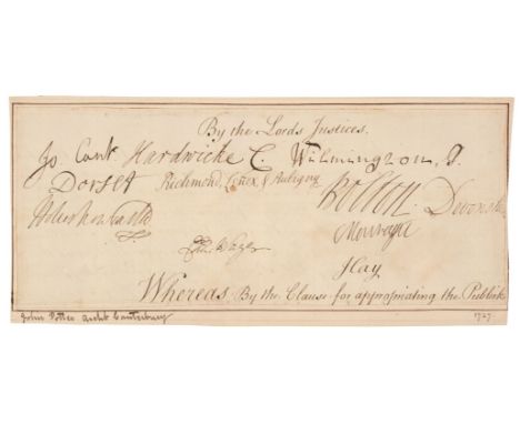 * Compton (Spencer, c. 1674-1743). 1st Earl of Wilmington, British politician, Prime Minister, 1742-1743 &amp; Pelham-Holles 