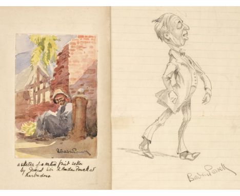 * Baden-Powell (Robert, 1857-1941). A sketch of a native fruit seller by General Sir R. Baden-Powell at Barbadoes [so titled 