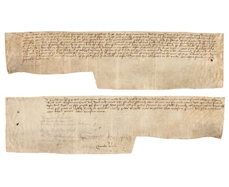 * Boleyn (George, Viscount Rochford, c. 1504-1536). English courtier and diplomat, and brother of Anne Boleyn. Document Signe