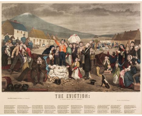 * Irish-American Political Broadside. The Eviction: A Scene from Life in Ireland, New York: Robison &amp; Mooney, [1871], han