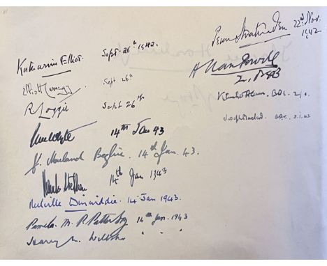 * Elizabeth II (Queen of Great Britain, &amp; others). A visitors' book [for Ritchie &amp; Co., Forfar], 1942-1958, with auto