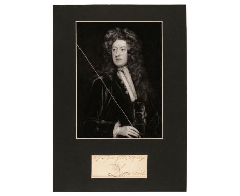 * Cavendish (William, 1720-1764). 4th Duke of Devonshire, British Prime Minister, 1756-1757. Autograph Signature, ‘Devonshire