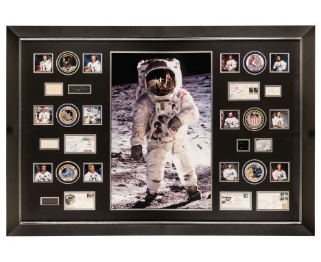 * Moonwalkers. A NASA Apollo Missions Moonwalkers' autographs boardroom display piece, featuring autographs of all 12 Apollo 