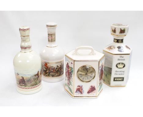 Boxed The Famous Grouse Highland Decanter by Wade with contents, Drambuie Decanter, Pointers of London 'The Shooting Decanter