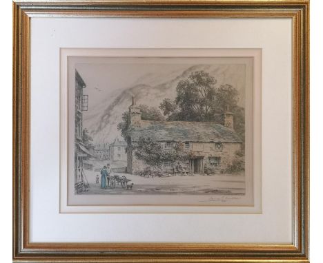 Henry G Walker Limited Edition signed etching 'Llewellyns Cottage Beddgelert' 22 x 27cm 