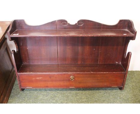 19thC Hanging Gun cabinet with shaped top 