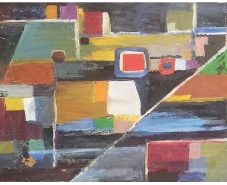 Angela Stones (1914-1995) 2 Abstract Oil on Boards. 43 x 56cm and 20 x 43cm. Studied under her mother Dorothy Bradshaw (1893-