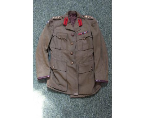 WW2 officers jacket with army sleeve badges