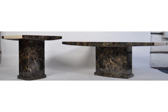 A Contemporary Marble Coffee Table And Side Table By Alfrank Designs Ltd The Marble Tables Each