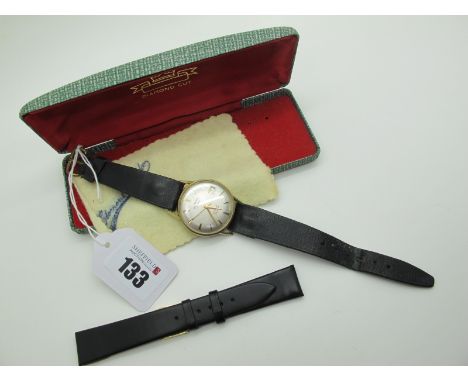 Rotary; A Gent's Wristwatch, the circular signed dial with line markers and date aperture, within plain case, inner stamped "