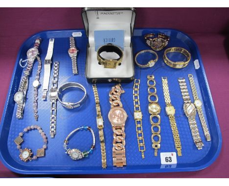 Watches - Rennie Mackintosh, Rotary, Accurist, Sekonda and other modern ladies wristwatches :- One Tray 